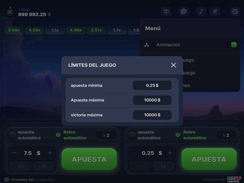 Especificações da Air Jet