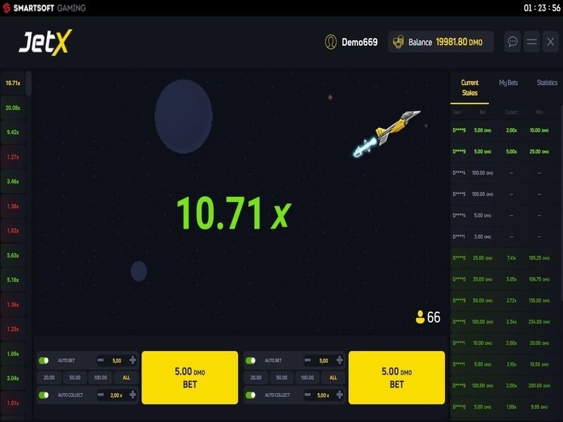 Funções do jogo JetX